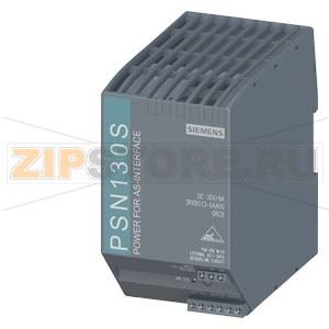 Блок питания PSN130S для AS-i; вход: 120 V / 230 V AС, выход: 30 V DC, 8 A, IP20, без развязки данных AS-i, с распознаванием перегрузки, с сигнальным выходом Siemens 3RX9513-0AA00 