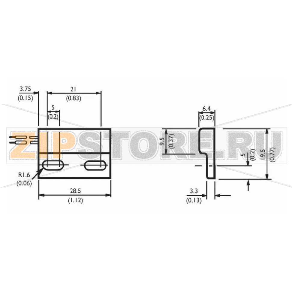 Геркон 100 В/AC, 0.3 A, 3 Вт TE Connectivity PS2021 