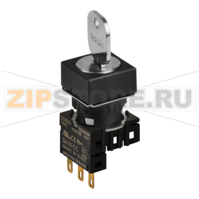 Переключатель селекторный с ключом, Ø отверстия: 16 мм Autonics S16KRS-6FKC 