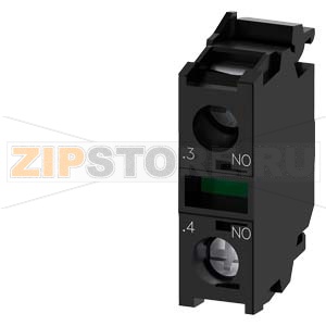 Контактный модуль с 1 контактным элементом, 1 НО, позолоченные контакты, винтовой зажим, для крепления на переднюю панель Siemens 3SU1400-1AA10-1LA0 