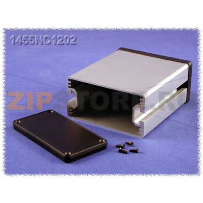 Корпус алюминиевый 220x103x53 мм, серый, 1 шт Hammond 1455NC2202 