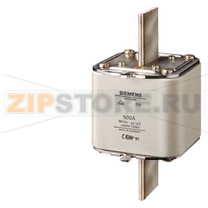 ПЛАВКАЯ ВСТАВКА НИЗКОВОЛЬТНАЯ GL/GG С НЕИЗОЛИРОВАННЫМИ ВЫСТУПАМИ ДЛЯ МОНТ./ДЕМОНТ. ТИПОРАЗМЕР 4A, Iном.=630A, Uном.=500В Siemens 3NA3672 