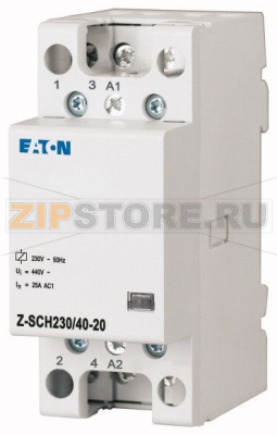 Контактор модульный 230В, 40А, 2НО Eaton Z-SCH230/40-20 