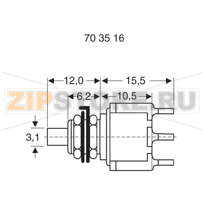 Кнопка 230 В/AC, 0.5 А, 1 x вкл/вкл, без фиксации, 1 шт Eledis 5A11-F3STSE-B0 