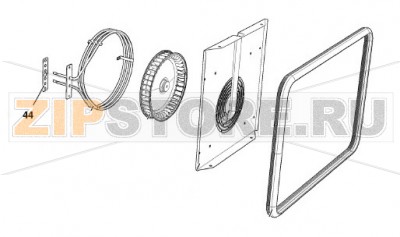 Прокладка тэна 100X22X0.8 Unox XFT 135 Оригинальное название запчасти: GN1327A - HEATING ELEMENT GASKET 100X22X0.8 Unox XFT 135 На деталировке запчасть Unox XFT 135 под номером: 44