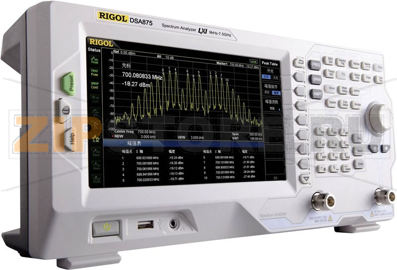 Анализатор спектра 7.5 ГГц Rigol DSA875 