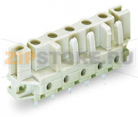 MCS MIDI Розетка под пайку THT; 0.6 x 1.0 mm solder pin; прямые; 100% защита от неправильного подсоединения; Проходной фланец; Шаг контактов 7,5 мм; 3-пол.; светло-серые Wago 722-733/047-000