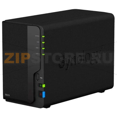 Хранилище сетевое 2 Гб, DDR4, 1xRJ-45x1000 Мбит/с Synology DS218 