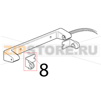 Protezione in plastica Scotsman AF 206 Protezione in plastica Scotsman AF 206Запчасть на деталировке под номером: 8