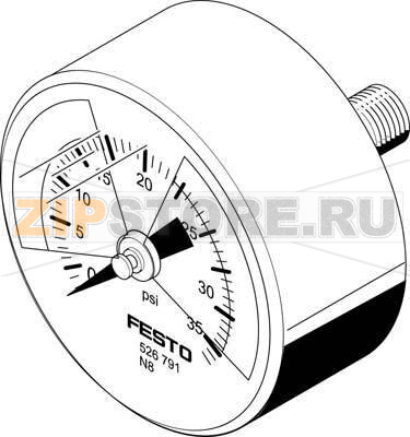 Манометр Festo MA-50-36-R1/4-PSI-E-RG 
