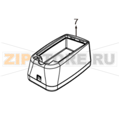 Зарядное устройство однослотовое TSC Alpha-3RW Зарядная подставка однослотовая для принтера TSC Alpha-3RW (блок питания не входит в комплект)Запчасть на сборочном чертеже под номером: 7