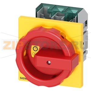 SENTRON, Molded case switch 3LD5 UL, Emergency switching-off, 3-pole, certified according to UL489 UL60947-4-1 and IEC60947-3, UL: 30A, SCCR 50kA at 480VAC, Operating power at 480VAC 3-phase: 20hp, IEC: 32A, Operating power at AC-23A at 400V: 15kW, front- 