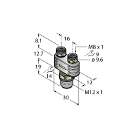 Разветвитель 2-х канальный Turck YB2-FSM4.4-2PKG3M-P7X3
