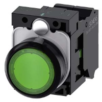 КНОПКА С ПОДСВЕТКОЙ, 22MM, КРУГЛАЯ, ПЛАСТИК, ЗЕЛЁНАЯ, ПЛОСКАЯ КНОПКА, КОНТАКТЫ МГНОВЕННОГО ДЕЙСТВИЯ, С ДЕРЖАТЕЛЕМ, 1NO, МОДУЛЬ ПОДСВЕТКИ С ИНТЕГРИРОВАННЫМ СВЕТОДИОДОМ 230V AC, ПРУЖИННЫЕ КЛЕММЫ, С ГРАВИРОВКОЙ ЛАЗЕРОМ, LOWER CASE Siemens 3SU1106-0AB40-3BA0-