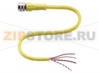 Кабель датчика-исполнительного устройства Cable connector V124-G-YE2M-PVC Pepperl+Fuchs