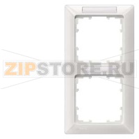 DELTA LINE ТИТАНОВО-БЕЛЫЙ РАМКА 2-МЕСТНАЯ 151X80MM ВЕРТИКАЛЬНАЯ С ПОЛЕМ ДЛЯ НАДПИСИ Siemens 5TG2552-2