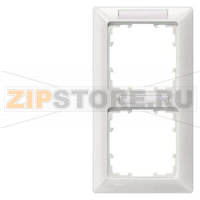 DELTA LINE ТИТАНОВО-БЕЛЫЙ РАМКА 2-МЕСТНАЯ 151X80MM ВЕРТИКАЛЬНАЯ С ПОЛЕМ ДЛЯ НАДПИСИ Siemens 5TG2552-2