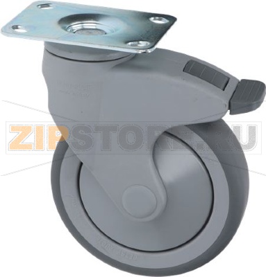 SWIVEL WHEEL WITH PLATE AND BRAKE 
