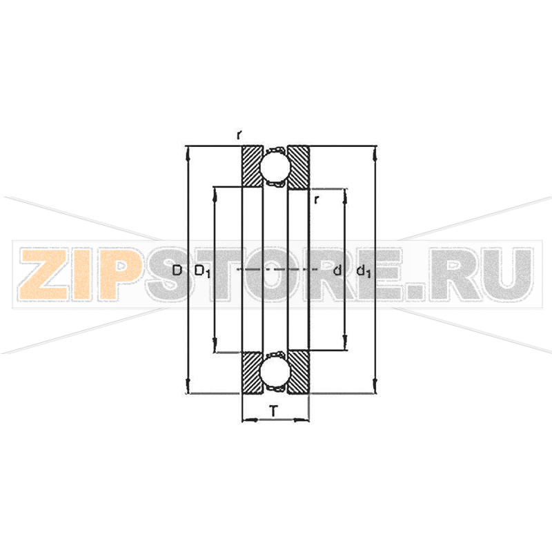 Подшипник шариковый, упорный, аксиальный UBC 51102 