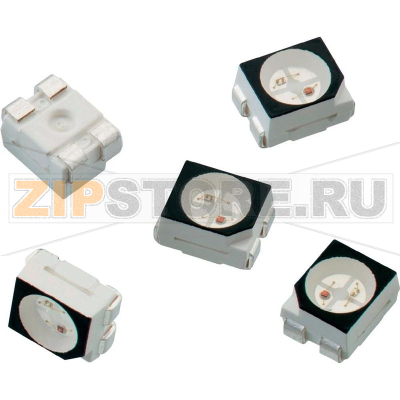 Cветодиод 60 мкд, 250 мкд, SMD, 3528, 120°, 30 мА, 2 В, красный, зеленый Würth Elektronik 150141RV73100 