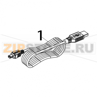 Кабель mini USB TSC Alpha-2R Кабель mini USB для принтера TSC Alpha-2RЗапчасть на деталировке под номером: 1