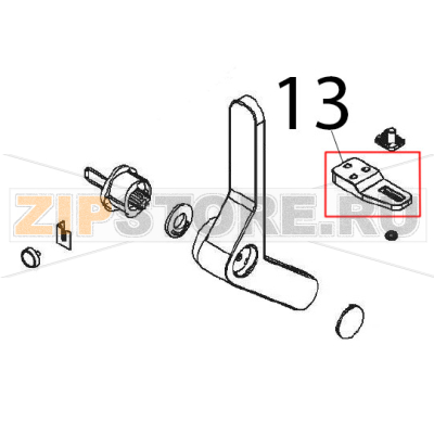 Door bottom hinge Angelo Po FX61E2 Door bottom hinge Angelo Po FX61E2Запчасть на деталировке под номером: 13