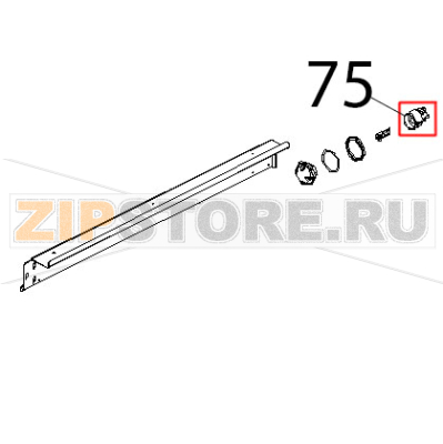 Porta lampada per lampada alogena Unox XV 703G Porta lampada per lampada alogena Unox XV 703GЗапчасть на деталировке под номером: 75