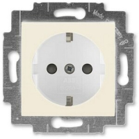 Розетка с заземлением, слоновая кость/белый ABB 2CHH203457A6017