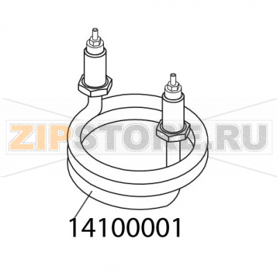 230V 1000W Heating element Victoria Arduino Venus Family  230V 1000W Heating element Victoria Arduino Venus FamilyЗапчасть на деталировке под номером: 14100001Название запчасти Victoria Arduino на английском языке: 230V 1000W Heating element Venus Family.