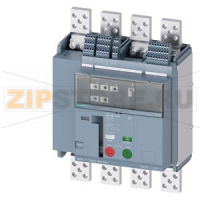 fixed-mounted circuit breakers 4-pole, frame size 0, IEC N conductor on the right In=1250A to 690V, 50/60Hz AC Icu=66kA at 415V Icu=50kA at 500V Icu=50kA at 690V ETU350 electronic trip units LSI rotary coding switch with tripped signaling switch, RTC and