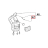 Screw-cap screw assembly Robot Coupe MP 450 Ultra Combi
