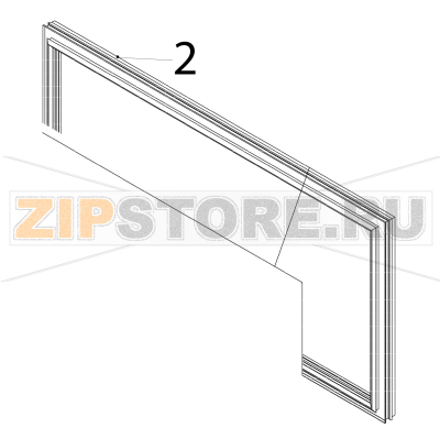 Door gasket Hoshizaki IM-65NE Door gasket Hoshizaki IM-65NEЗапчасть на деталировке под номером: 2