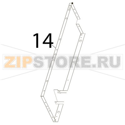 Left side panel Tecnoinox PIN70E7 Left side panel Tecnoinox PIN70E7Запчасть на деталировке под номером: 14