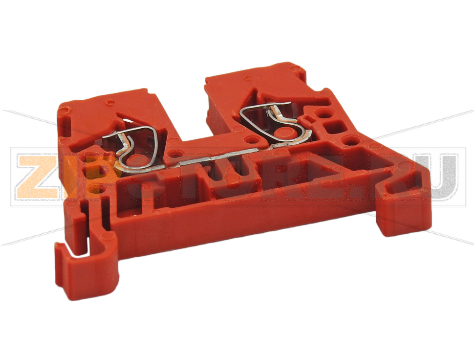 Клемма проходная 2-проводная; 2.5 mm; side and center marking; for DIN-rail 35 x 15 and 35 x 7.5; CAGE CLAMP®; 2,50 mm; red Wago 870-903 