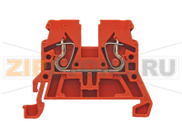 Клемма проходная 2-проводная; 2.5 mm; side and center marking; for DIN-rail 35 x 15 and 35 x 7.5; CAGE CLAMP®; 2,50 mm; red Wago 870-903