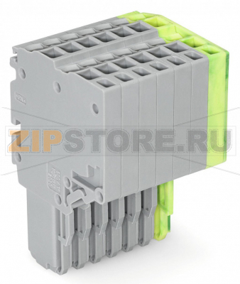 2-проводная розетка; 1,5; 7-пол.; 1,50 mm; серые, желто-зеленые Wago 2020-207/000-036 