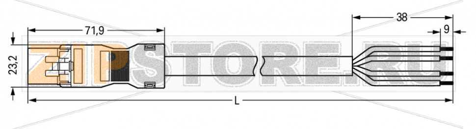 pre-assembled connecting cable; Eca; Plug/open-ended; 4-pole; Cod. B; Control cable 4 x 1.0 mm; 1 m; 1,00 mm; gray Wago 891-8994/205-103 Protected against mismating and maintenance-freeLow profile with 4.4 mm pole spacingComponents can be clearly printed on and color-coded to meet custom requirements....