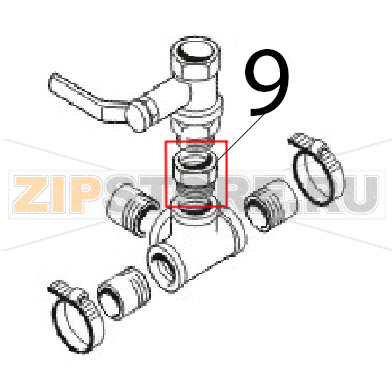 Manicotto MF 1&quot; Angelo Po 1G1CP2G Manicotto MF 1" Angelo Po 1G1CP2GЗапчасть на деталировке под номером: 9