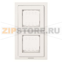 Рамка монтажная, двухпостовая, двухмодульная, IP55, белая ABB 2CLA327200N1101