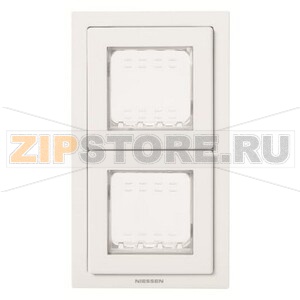 Рамка монтажная, двухпостовая, двухмодульная, IP55, белая ABB 2CLA327200N1101 