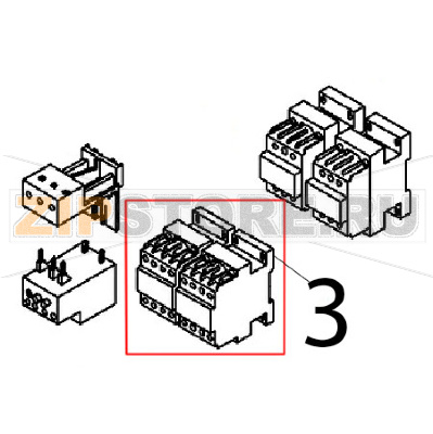 Teleruttore BF09, 230 V, 50/60 Hz, 25(9) A Angelo Po FX82E2T Teleruttore BF09, 230 V, 50/60 Hz, 25(9) A Angelo Po FX82E2TЗапчасть на деталировке под номером: 3