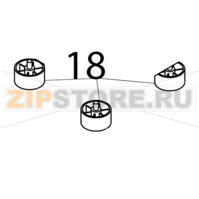 Piedino H=36 mm Tecnoeka KF 965 Piedino H=36 mm Tecnoeka KF 965Запчасть на деталировке под номером: 18