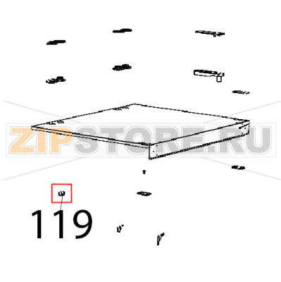 Tappo tenuta acqua DX Unox XBC 1005E Tappo tenuta acqua DX Unox XBC 1005EЗапчасть на деталировке под номером: 119