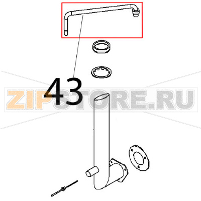 Tubo entrata H2O comp. Angelo Po FX101G2 Tubo entrata H2O comp. Angelo Po FX101G2Запчасть на деталировке под номером: 43