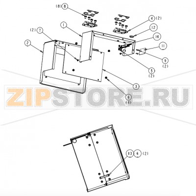 Крышка принтера в сборе Datamax A-4408 Mark II LH Крышка принтера в сборе Datamax A-4408 Mark II LHЗапчасть на сборочном чертеже под номером: рис. 1Название запчасти Datamax на английском языке: Cover Assembly