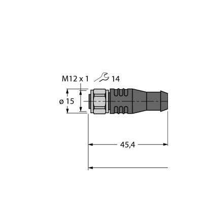 Кабель PUR Turck RKSV4.5T-2-RSSV4.5T/TXY3013 