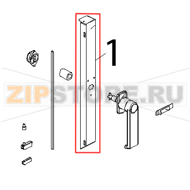Colonnina laterale DX inox Unox XV 203G Colonnina laterale DX inox Unox XV 203GЗапчасть на деталировке под номером: 1