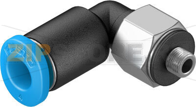 Штуцер угловой с цанговым зажимом и резьбой Festo QSML-M3-4 