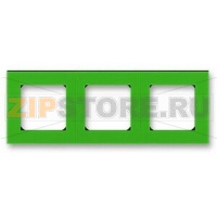 Рамка трехместная, зелёный/дымчатый чёрный ABB 2CHH015030A6067