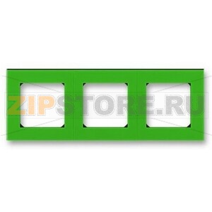 Рамка трехместная, зелёный/дымчатый чёрный ABB 2CHH015030A6067 